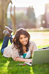 Image showing Asian student on campus