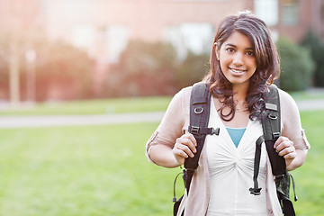 Image showing Asian student on campus