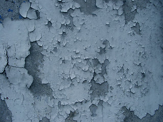 Image showing Detail of wall with nice peeling paint.