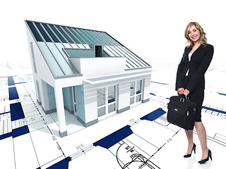Image showing house concept and woman