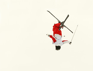 Image showing skier flip in the air