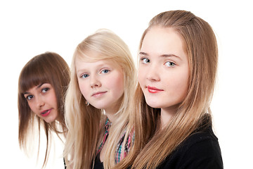 Image showing portrait of three girls