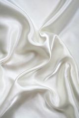 Image showing Smooth elegant white silk as background