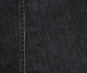 Image showing Black jeans fabric as background 