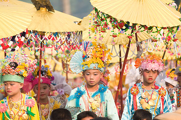 Image showing Poy Sang Long Ceremony in Mae Hong Son, Thailand