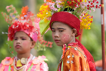 Image showing Poy Sang Long Ceremony in Mae Hong Son, Thailand