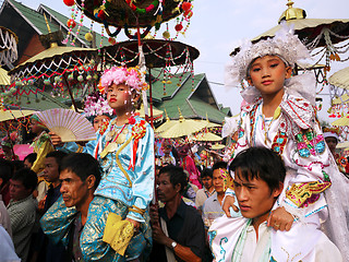 Image showing Poy Sang Long Ceremony in Mae Hong Son, Thailand