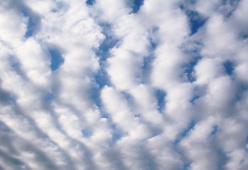 Image showing Clouds in the blue sky as background 