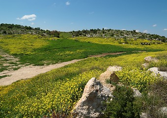 Image showing Mediterranean hills landscape in spring