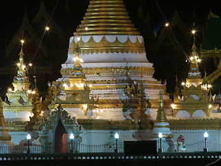 Image showing Wat Jong Klang in Mae Hong Son at night