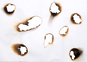 Image showing burnt holes