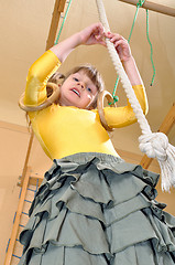 Image showing child playing at gym