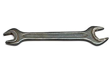 Image showing An old wrench isolated on white 