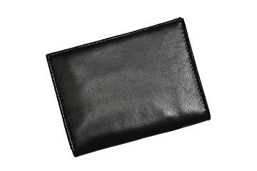 Image showing A Black wallet isolated on white 