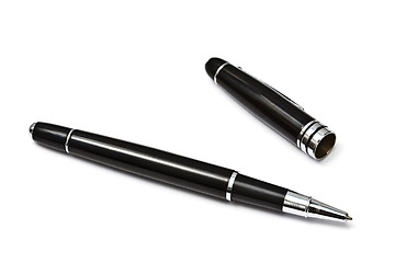 Image showing Black Ball Point Pen Isolated On White