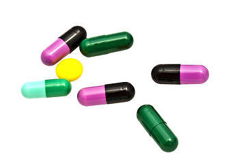 Image showing colorful capsules 