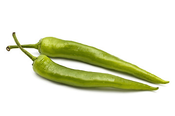 Image showing Geen chilli peppers