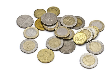 Image showing Different coins closeup 