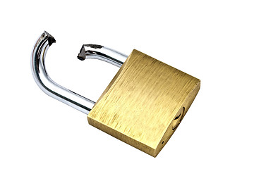 Image showing Broken padlock