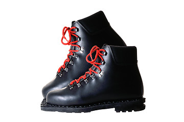 Image showing Black ski shoes