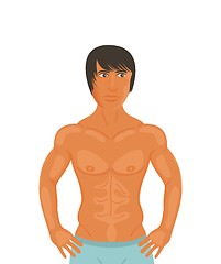 Image showing sexy muscular guy isolated