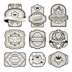 Image showing set retro variation vintage labels (6)