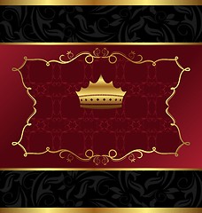 Image showing ornate decorative background with crown