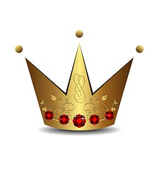 Image showing Realistic illustration of royal gold crown