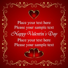 Image showing Valentine greeting card with heart