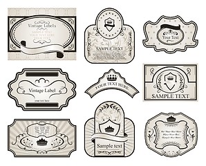 Image showing set retro variation vintage labels (2)