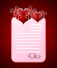 Image showing romantic letter for Valentine's day