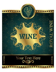 Image showing golden label for packing wine