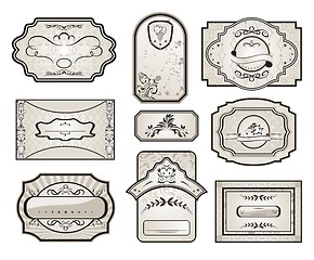 Image showing set retro variation vintage labels (7)