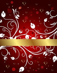 Image showing congratulation floral card for Valentine's day