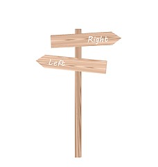 Image showing Illustration of wood traffic sign