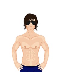 Image showing sexy muscular guy isolated