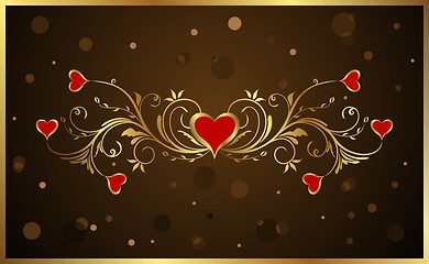 Image showing floral background for Valentine's day