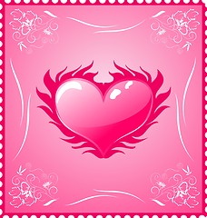 Image showing romantic stamp for Valentine's day