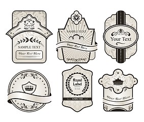 Image showing set retro variation vintage labels (1)