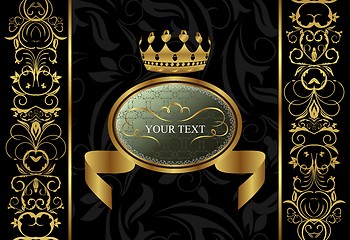 Image showing ornate background with crown