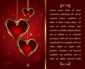 Image showing card with heart for Valentine's day - vector