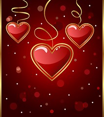Image showing congratulation card with heart for Valentine's day
