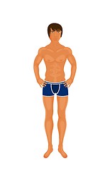 Image showing sexy muscular guy isolated