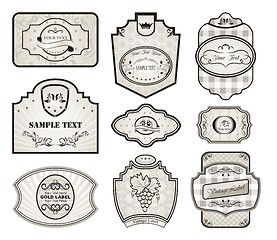 Image showing set retro variation vintage labels