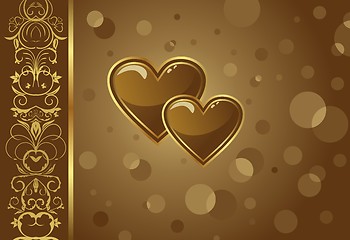 Image showing congratulation card with heart for Valentine's day