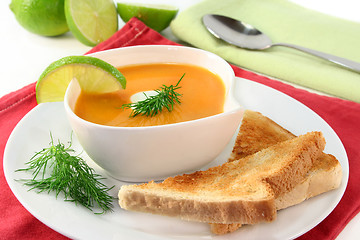 Image showing Salmon cream soup