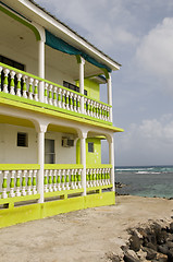 Image showing colorful building waterfront Big Corn Island Nicaragua