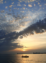 Image showing Crimea. Sunset on Black sea