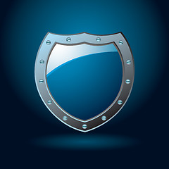 Image showing blue shield blank