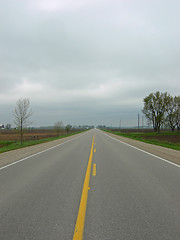 Image showing Straight and narrow road